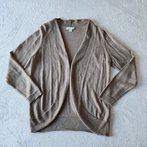 Coldwater Creek 100% Wool Knit Cardigan Womens Large Open Front ‎ Luxury Classic